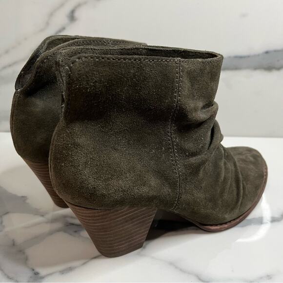 Splendid | Women's Green Leather Festival Chucky Heel Ankle Boot Sz 7.5 - Picture 3 of 9